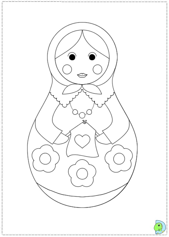 686x960 Matryoshka Coloring Page
