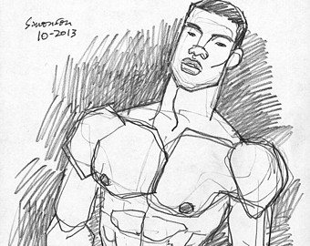 340x270 Naked Youth Sketch Etsy
