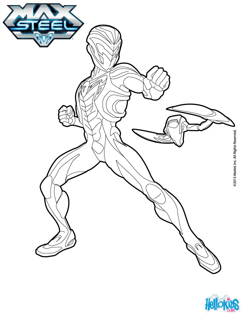 820x1060 Max Steel Attacks Coloring Pages