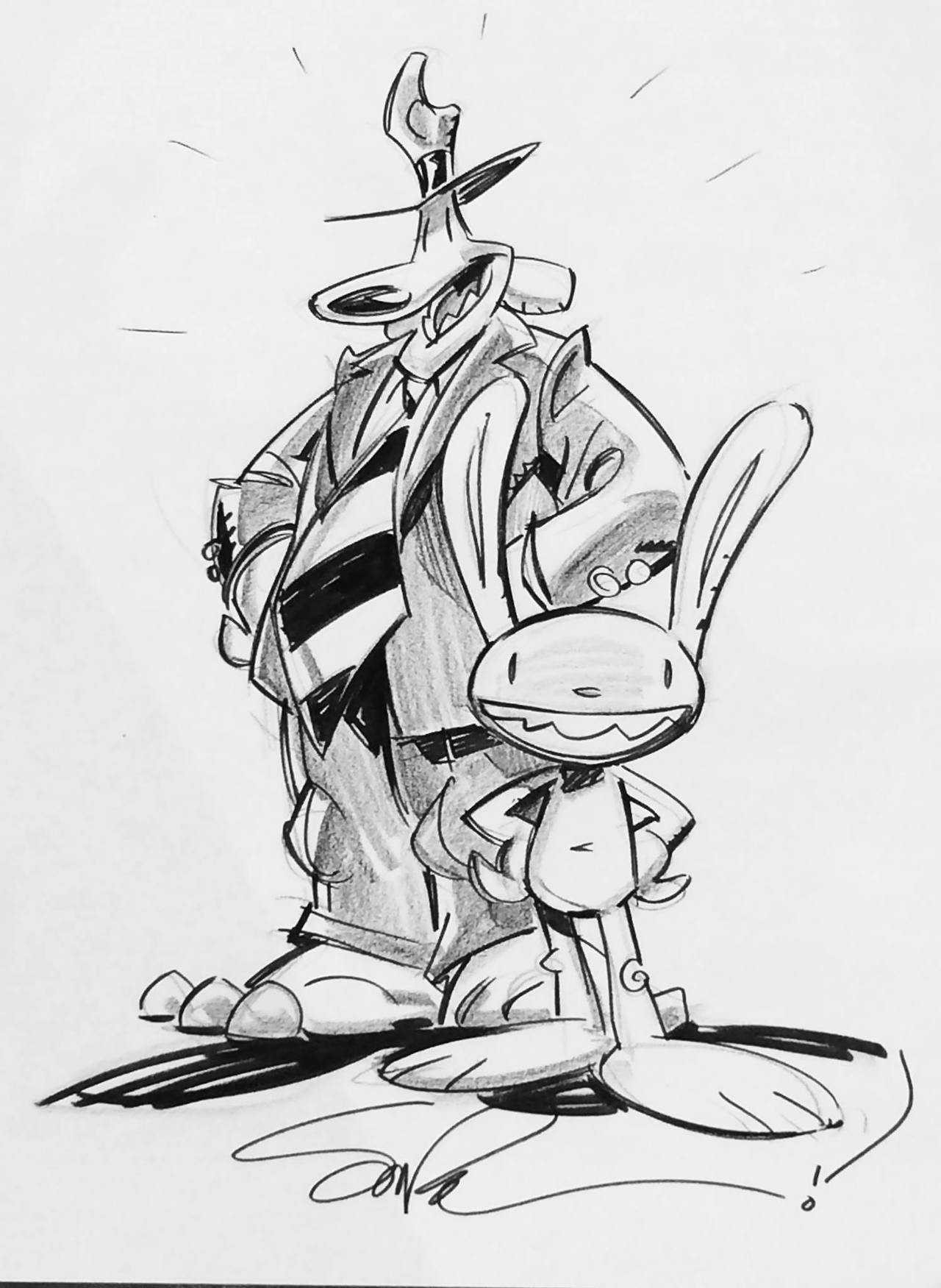1280x1751 Steve Purcell Sketches Sam And Max