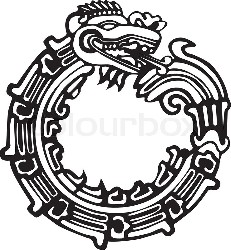 740x800 Aztec Maya Dragon