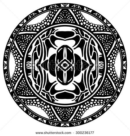 450x470 Vector Ornamental Circle Reminiscent Of The Mayan Calendar