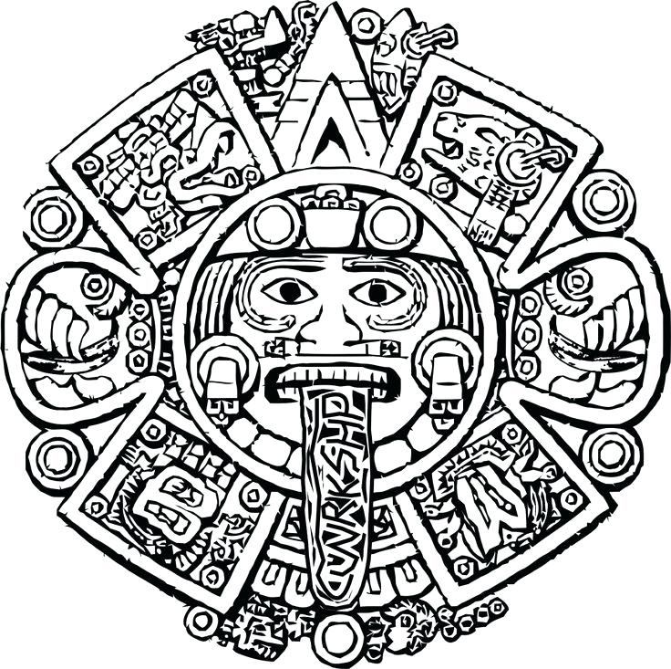 736x733 Aztec Coloring Pages Art Coloring Pages Aztec Mayan Coloring Pages