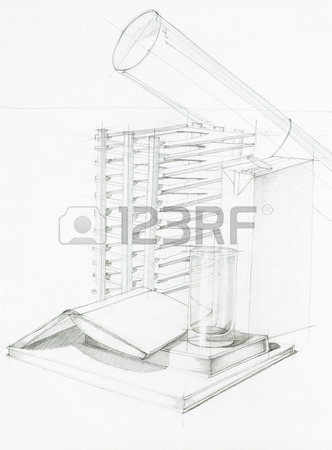 332x450 Pyramids In Egypt, Pencil Sketch Drawn By Hand Stock Photo