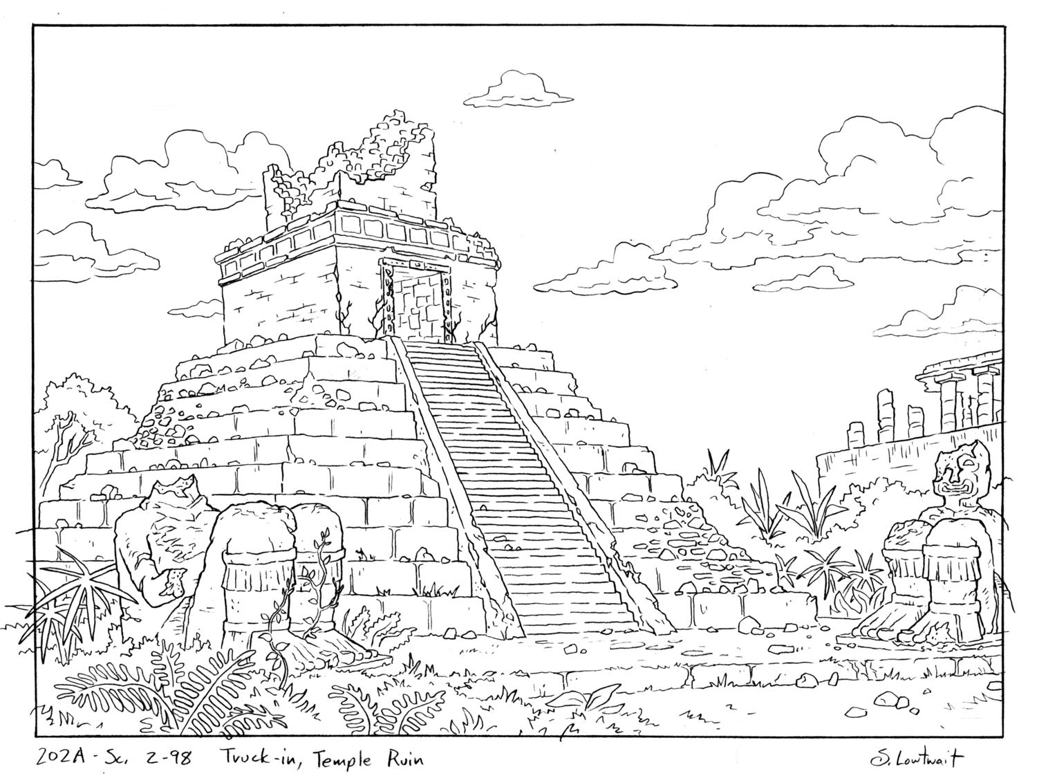 Mayan Temple Drawing at GetDrawings | Free download