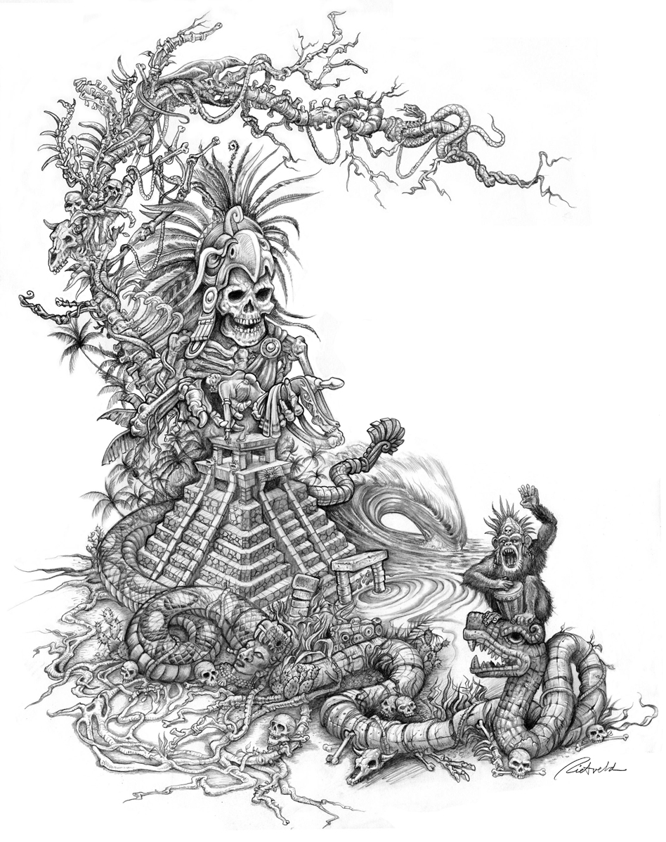 948x1197 Mayan Warrior By Rick Rietveld Dibujos Drawings