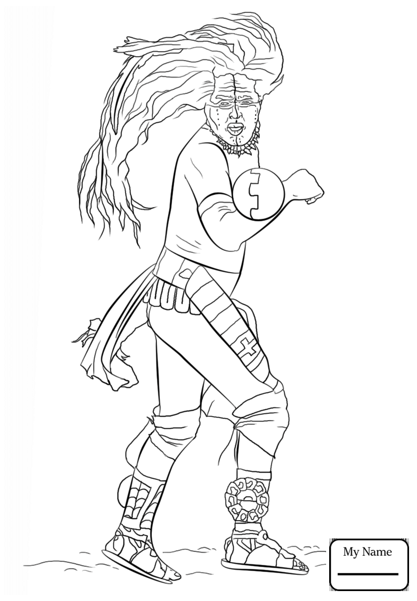 840x1210 Coloring Pages History Mayan Warrior