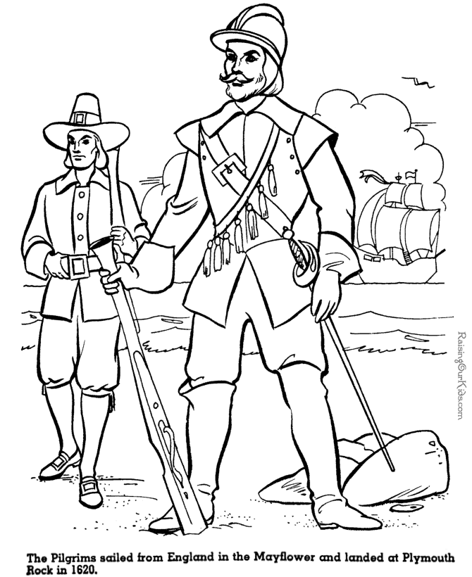 670x820 Pilgrims Coloring Pages