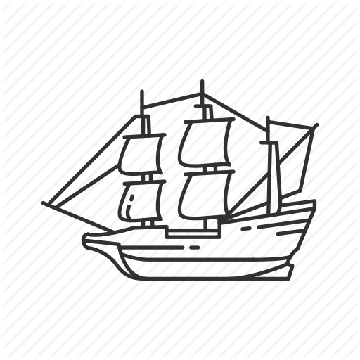 512x512 Boat, Mayflower, Pilgrims, Ship, Thanksgiving, The Mayflower