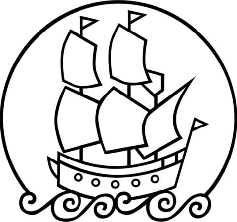 480x451 The Mayflower Ship Coloring Page Free Printable Coloring Pages