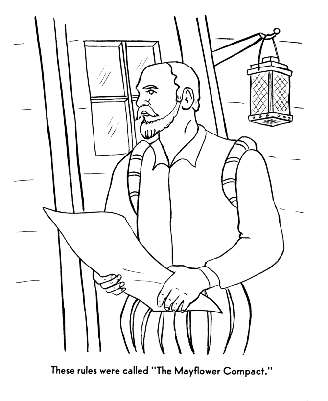 670x820 The Pilgrims Coloring Pages Pilgrims Create The Mayflower