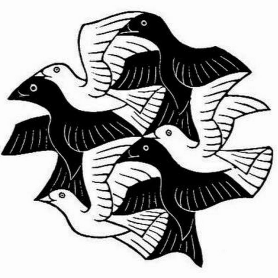 900x900 Mc Escher. Birds Mc Escher, Illustrators