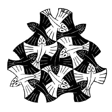 425x425 7 Black And 6 White Fishes, 1954