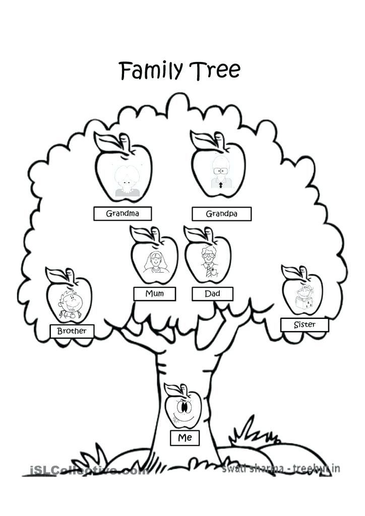 724x1024 Family Tree Coloring Pages Printable Colouring To Good Draw Photo