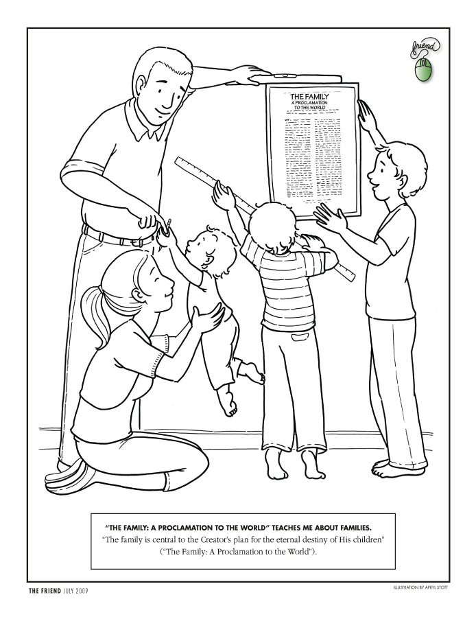 694x902 Family Coloring Page Lds Lesson Ideas