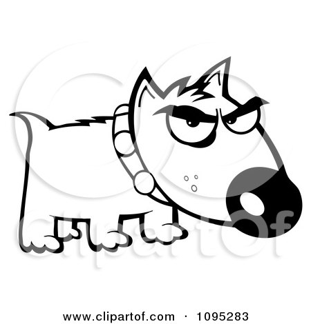 450x470 Clipart Mean Black And White Bull Terrier Dog