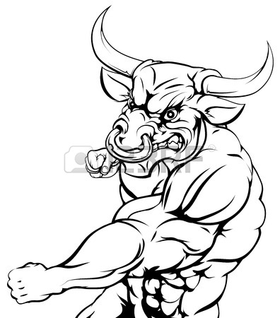 396x450 A Drawing Of A Very Angry Looking Red Bull Mascot Face Royalty
