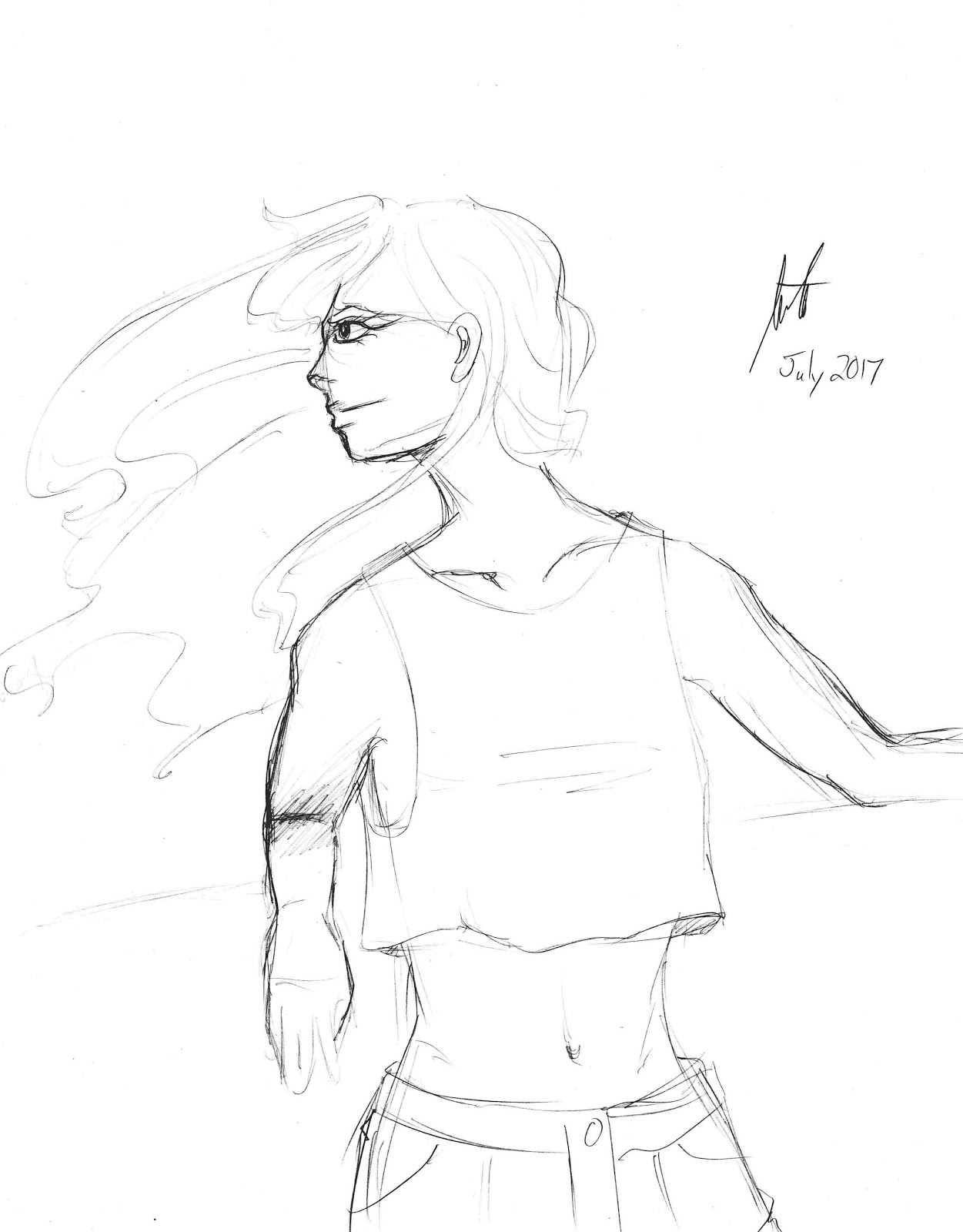 1251x1600 Meredith Studio Sketch Diary Girl Hanging Out