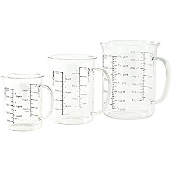 350x350 Procook Glass Measuring Jug Set 3 Piece Amazon.co.uk Kitchen Amp Home