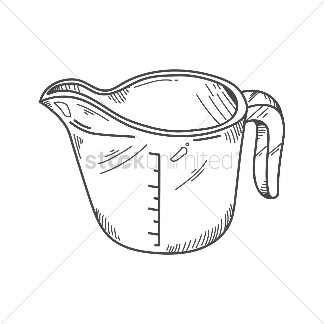 1300x1300 Measuring Mug Vector Image