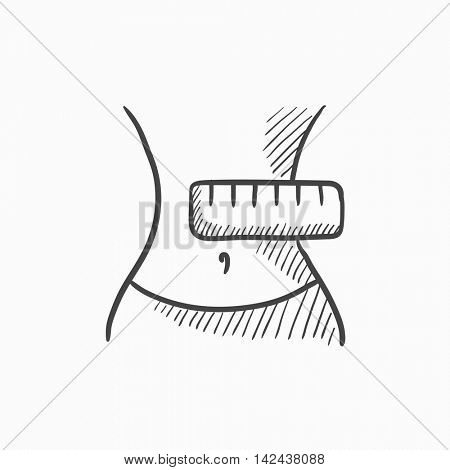 450x470 Waist Measuring Vector Sketch Icon Vector Amp Photo Bigstock