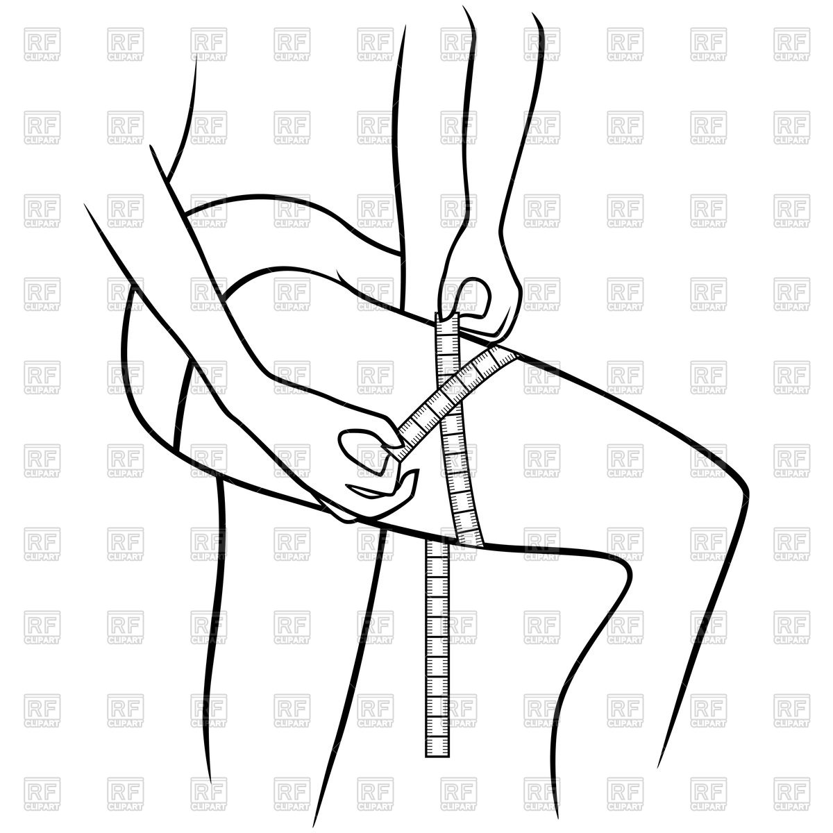 1200x1200 Girl Measuring The Size Of Her Hip With Tape Measure Royalty Free