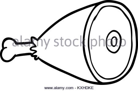 450x298 Line Drawing Of A Cooked Meat Stock Vector Art Amp Illustration