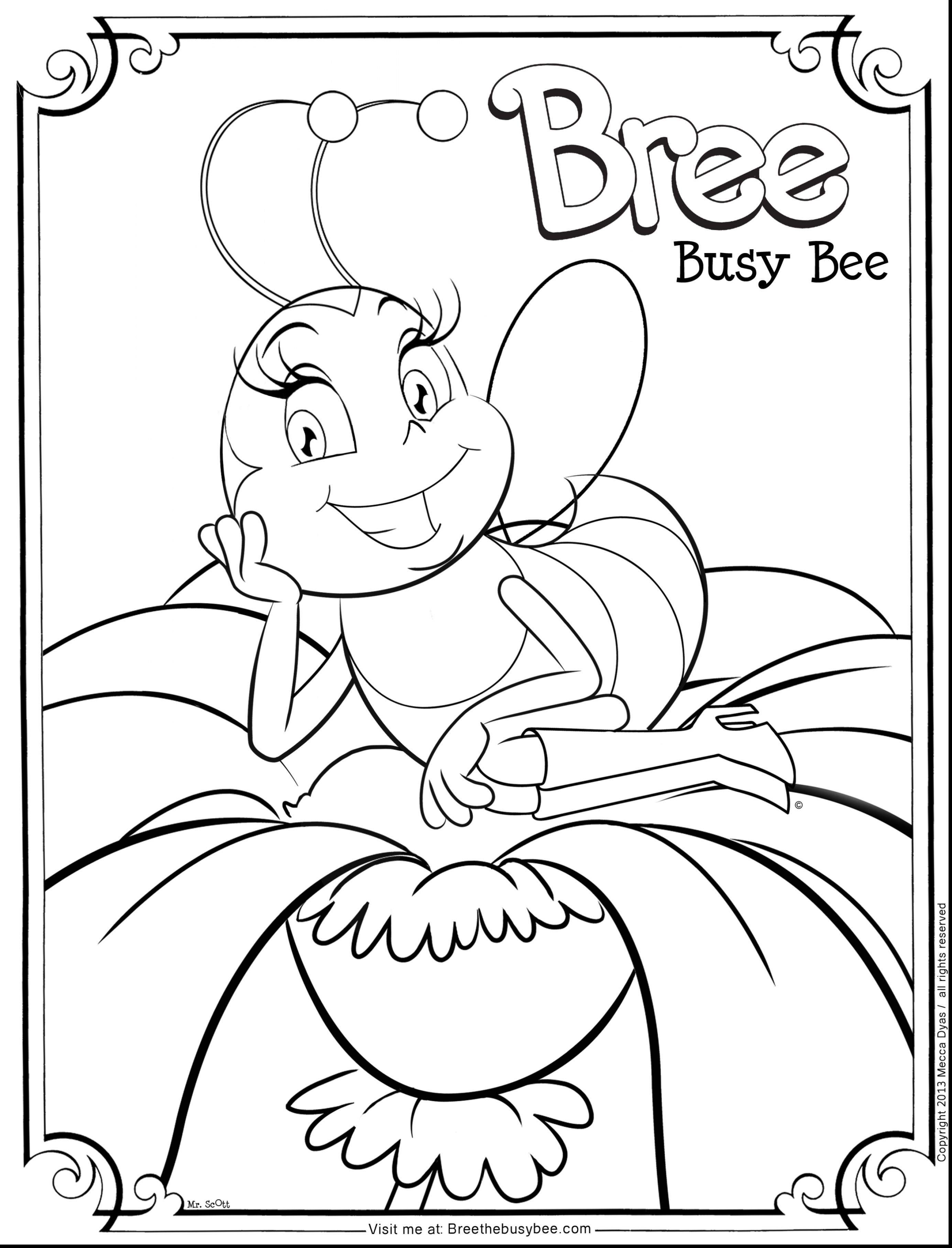 2769x3630 Bee Coloring Pages