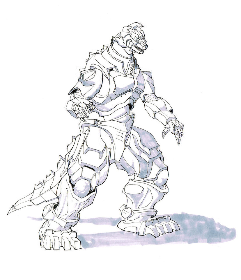 828x965 Mechagodzilla Study By Tgping