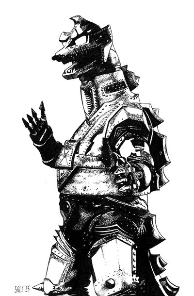 400x610 Mechagodzilla By Mistersali