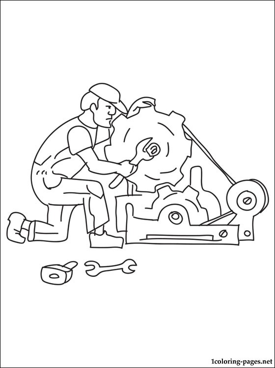 560x750 Mechanic Coloring Page Coloring Pages