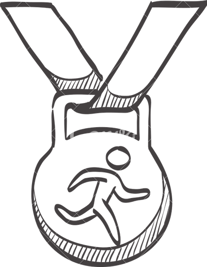 427x550 Sketch Icon Of Athletic Medal