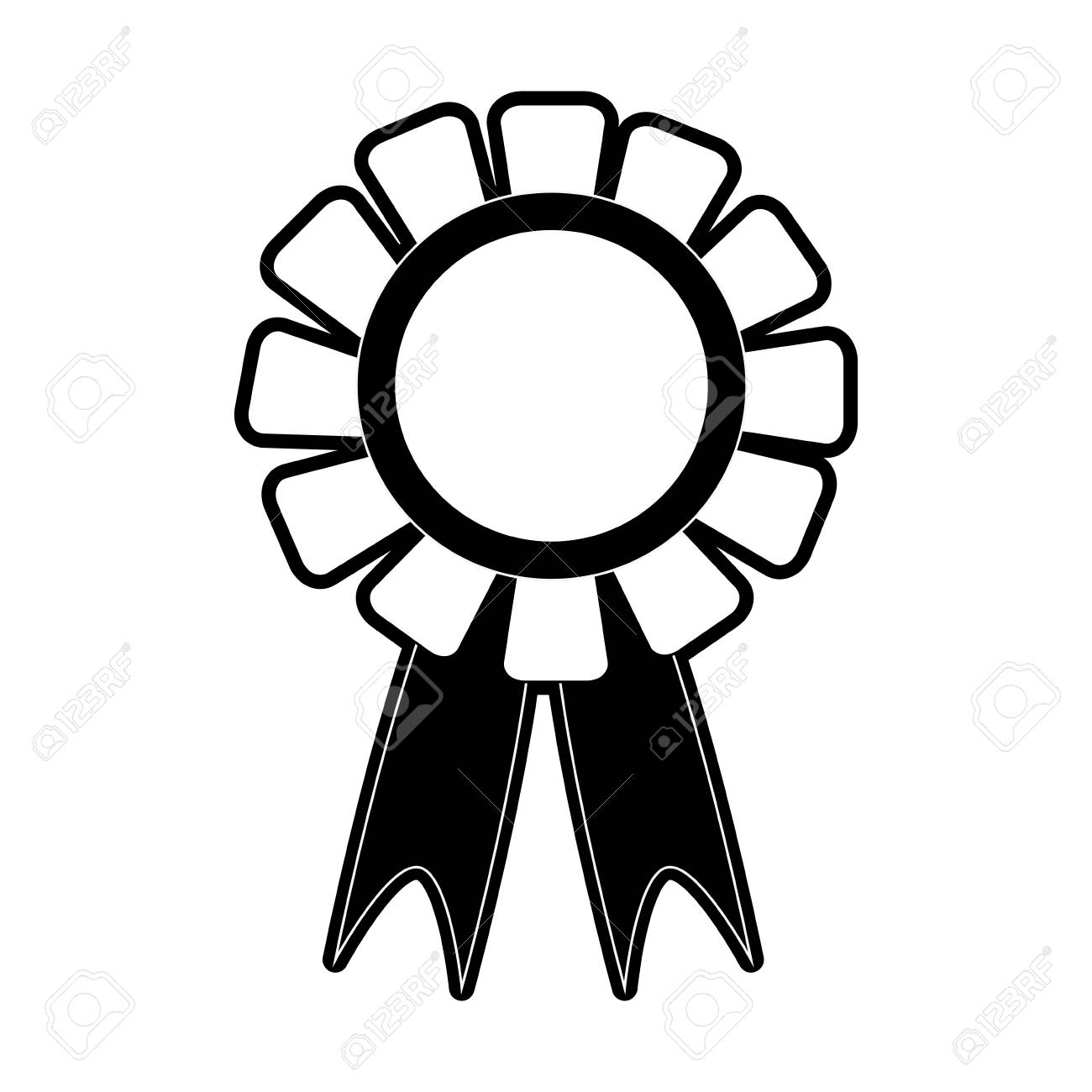 1300x1300 Medal Prize Icon Image Vector Illustration Design Black