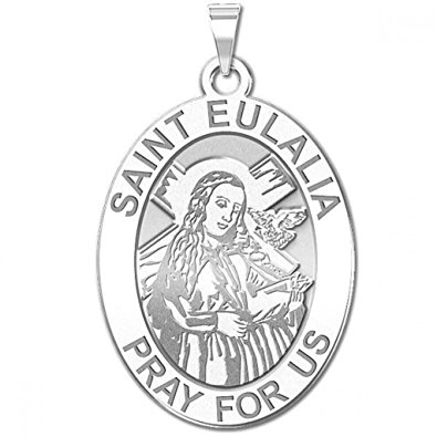 395x395 Saint Eulalia Oval Religious Medal