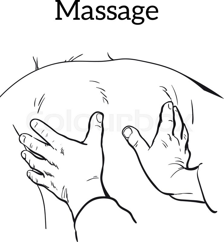 741x800 Hand Massage, Back Massage, Body Massage. Types Of Massage. Set