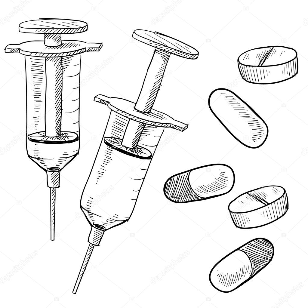 1024x1024 Medical Objects Sketch Stock Vector Lhfgraphics
