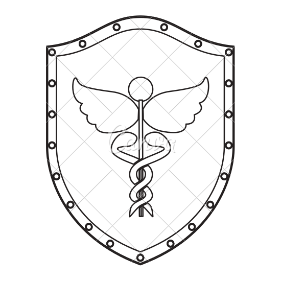 550x550 Medical Symbol On Shield Icon