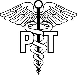 300x291 Physical Therapist Symbol Decal