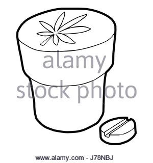 300x320 Medical Marijuana Icon, Outline Style Stock Vector Art