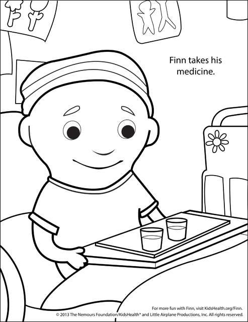 493x640 Coloring Page Medicine