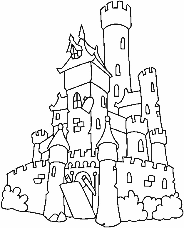 626x775 Castle Drawings To Color Medieval Castle Drawing