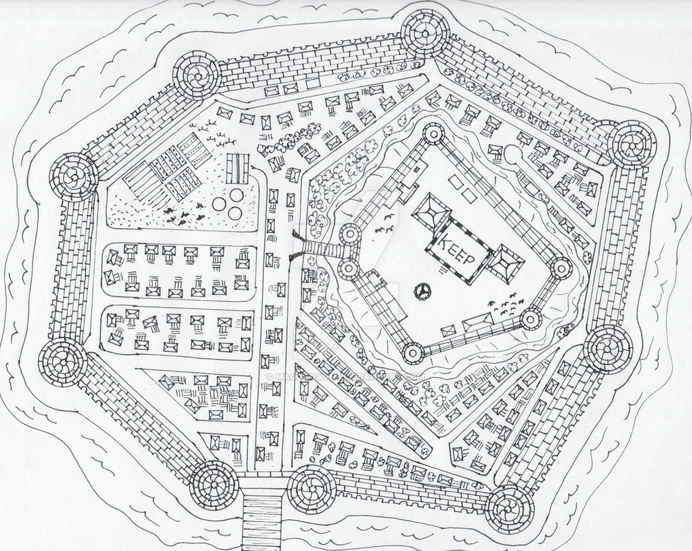 1001x797 Medieval City By Maggieraven