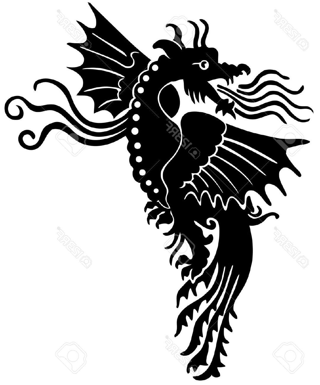 1083x1300 Unique European Medieval Dragon Stock Vector Tattoo Celtic Images