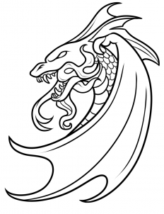 232x302 How To Draw A Medieval Dragon Step 8 Drawings