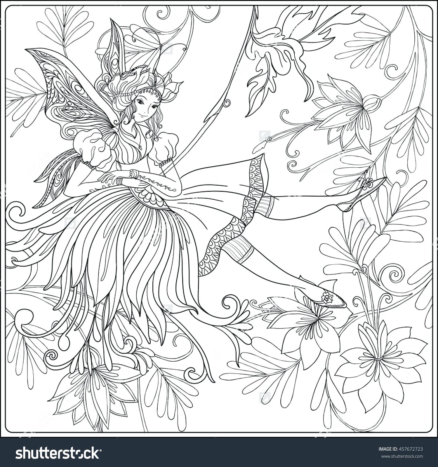 1500x1600 Coloring Drawings For Coloring Fairy With Butterfly Wings