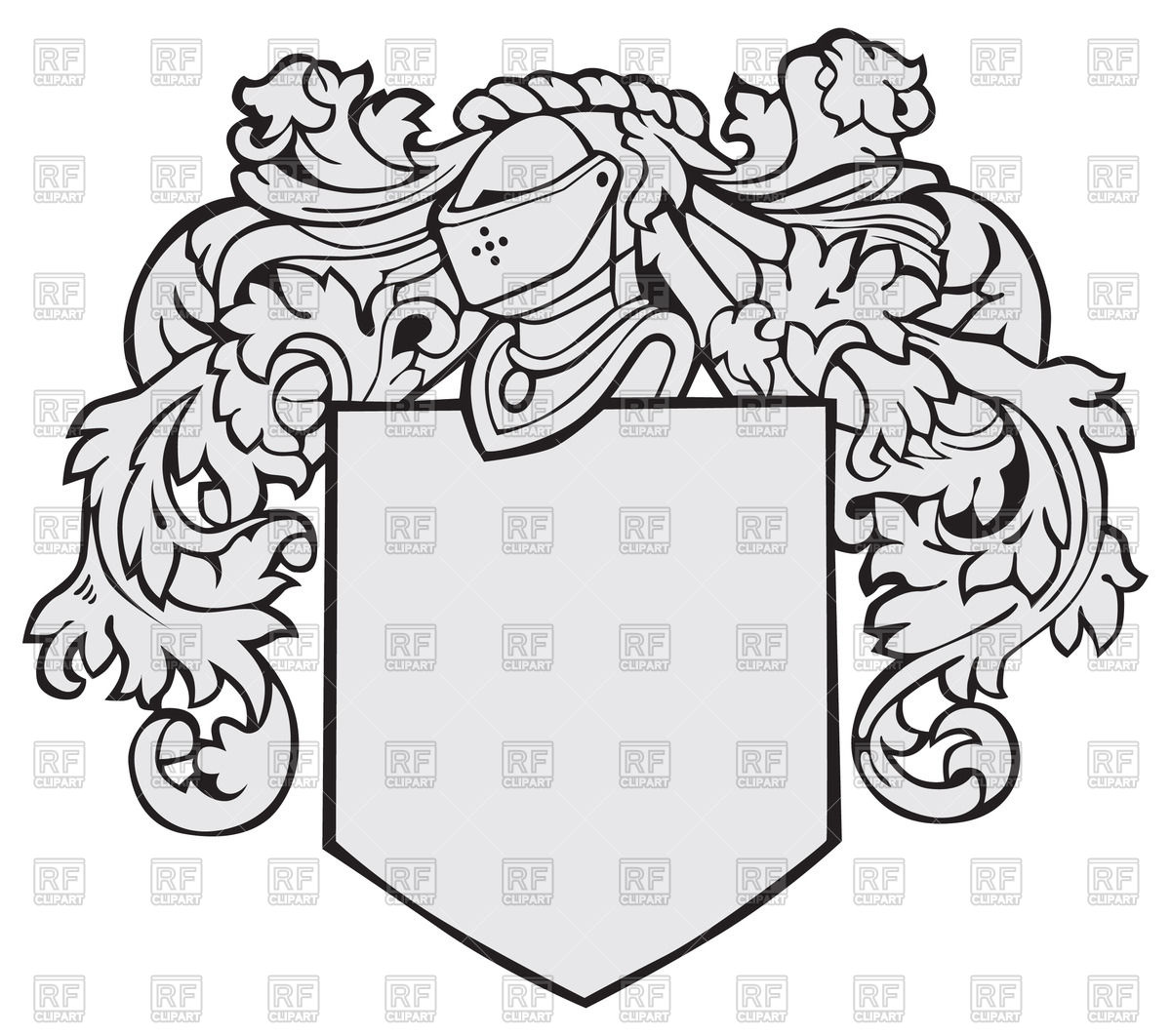 1200x1062 Template Of Medieval Heraldic Emblem