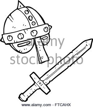300x350 Freehand Drawn Cartoon Medieval Helmet Stock Vector Art