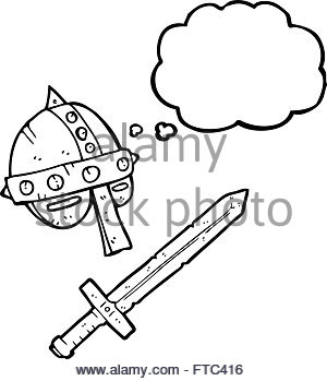 300x349 Freehand Drawn Speech Bubble Cartoon Medieval Knight Stock Vector