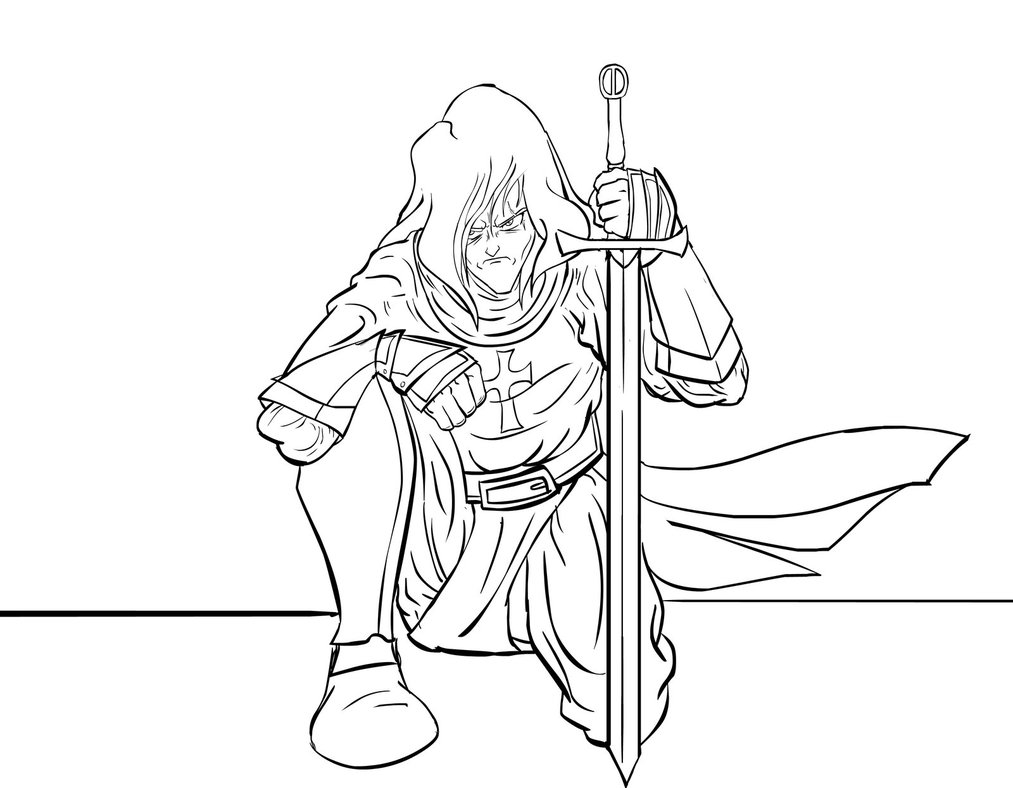 1013x788 Medieval Knight By Sea Man