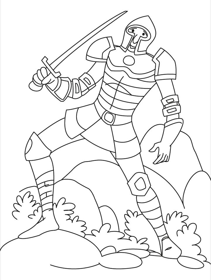 720x954 Medieval Knights Coloring Pages A Brave Knight Download Free Many